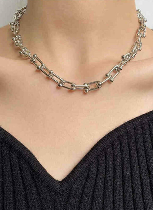 Silver U-Link Chain Necklace | Jake - Enhypen