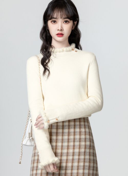 Thickened High Neck Ribbed Sweater