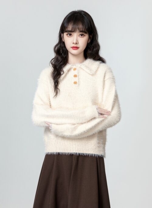 Alpaca Knit Soft Loose Sweater