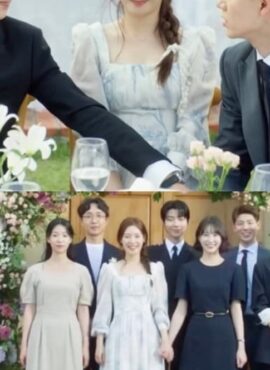 Blue Floral Square Neck Princess Dress | Yoon Joo Won – Family By Choice