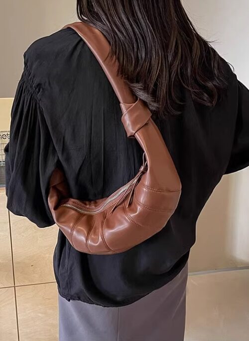 Brown Croissant Shoulder Bag | Eunchae - Le Sserafim