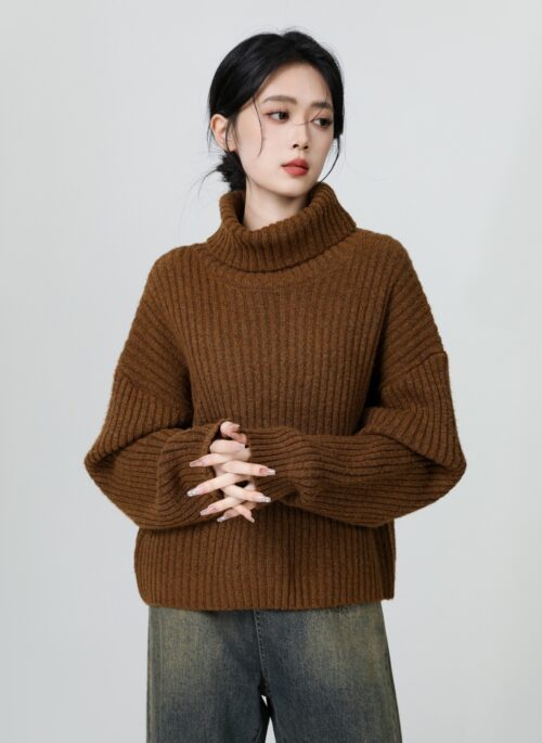 Cozy Turtleneck Knit Sweater