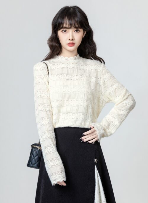 Lace Mock Neck Top