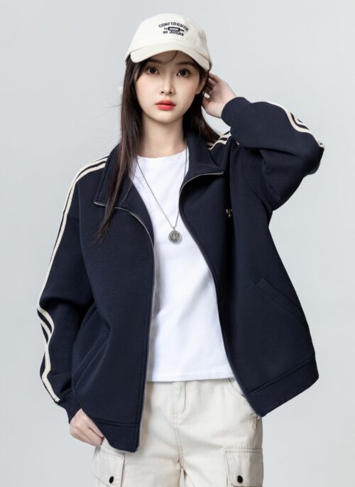 Navy Casual Zipup Jacket