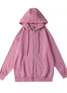 Pink Oversized Hooded Jacket | Kang Hae Joon – Family By Choice