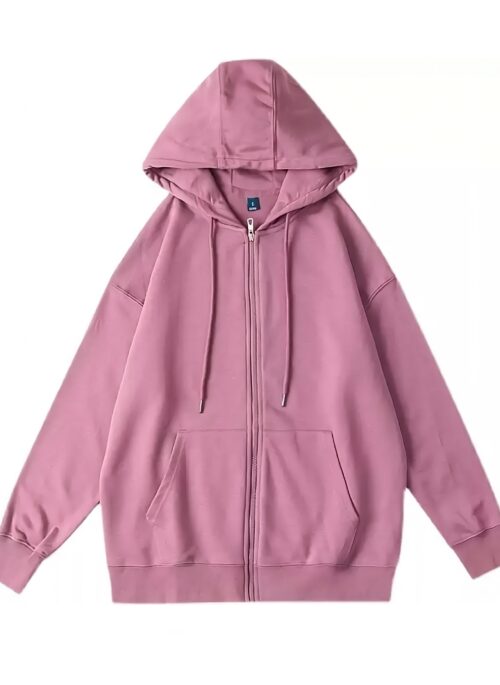 Pink Oversized Hooded Jacket | Kang Hae Joon - Family By Choice