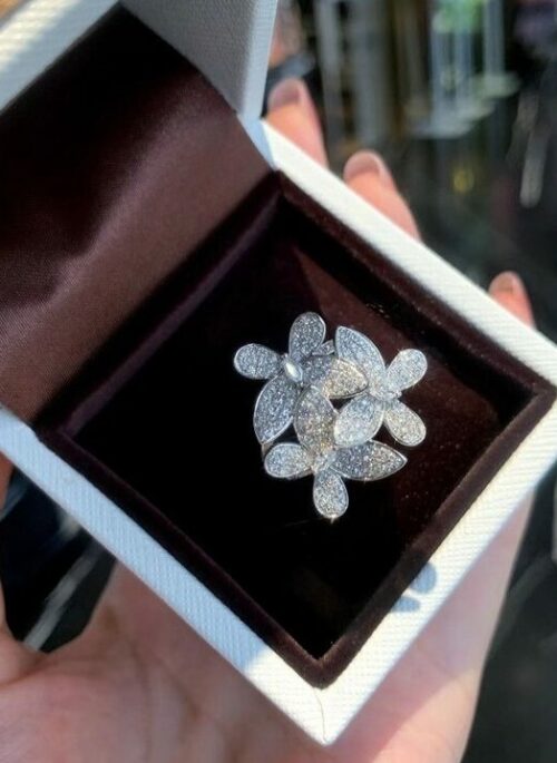 Silver Diamond Butterflies Ring | Sana - Twice