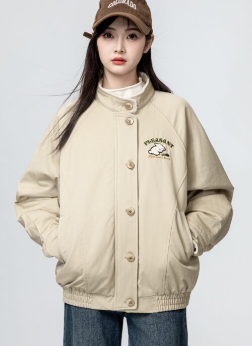 Vintage Fleece Baseball Jacket