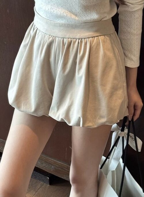 Beige Mini Bubble Skirt | Rei - IVE