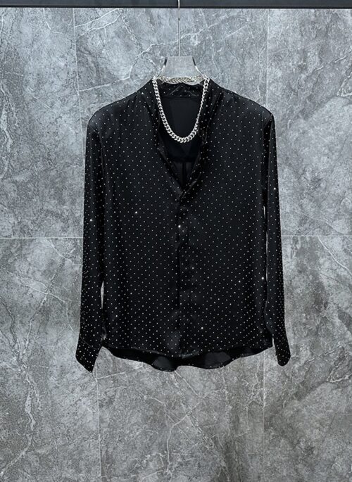 Black Rhinestone Embezzled Shirt | JB - GOT7