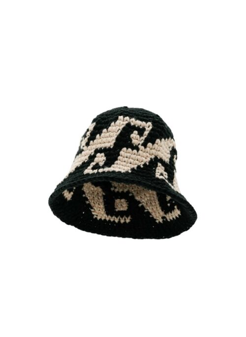 Black Swirl Pattern Crochet Hat | Mark - GOT7