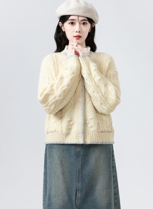 Chunky Knit Cable Cardigan Sweater