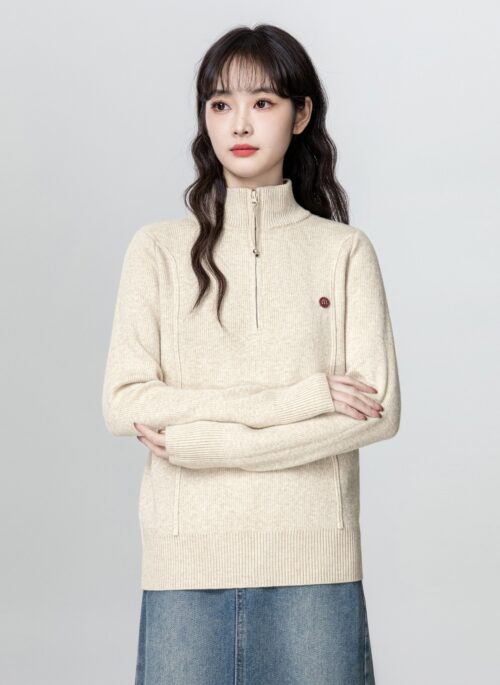 Cozy Knit Halfzip Sweater