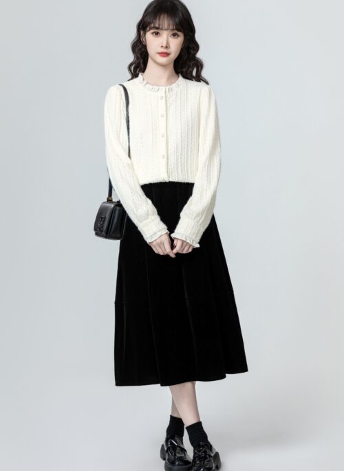 French Lace Stand Collar Shirt