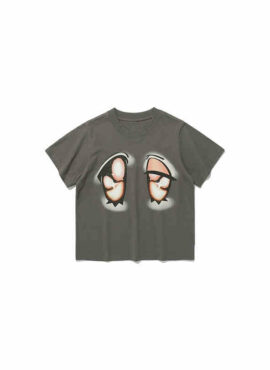 Grey Anime Eyes Printed T-Shirt | Dami – Dreamcatcher