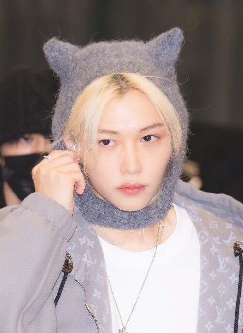 Grey Devil Horns Balaclava Hat | Felix - Stray Kids