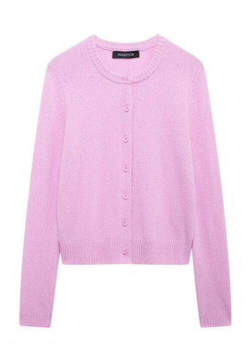 Pink Soft Knit Button-Up Cardigan | Jisoo – BlackPink