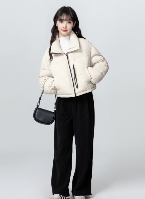 Short Collar Warm Puffer Jacket