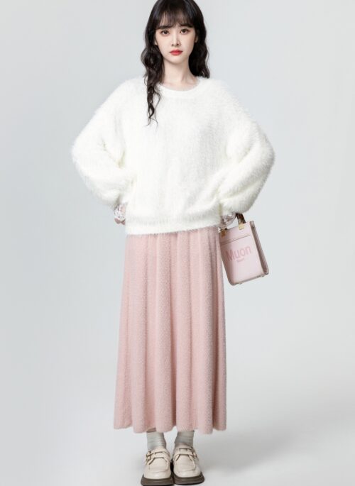 Soft Knit Sweater In Plush Mohair