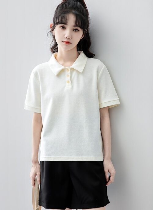 Summer Beige Polo Shirt Classic Tee