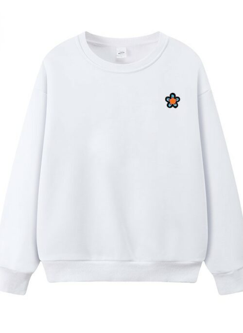 White Mini Flower Print Sweatshirt | Jaehyuk – Treasure