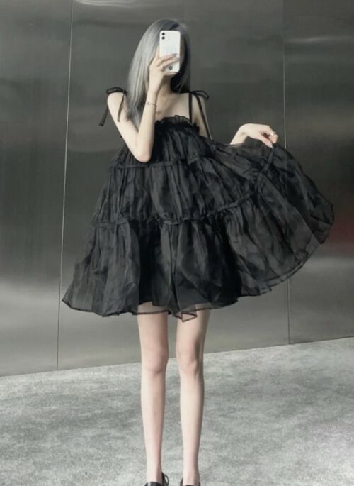 Black See-Through Doll Dress | Jisoo – BlackPink