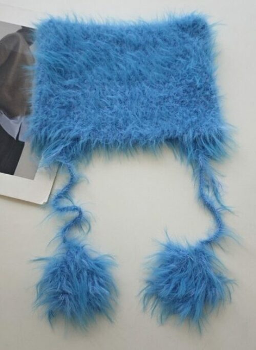 Blue Furry Cat Ears Tassel Hat | Felix - Stray Kids