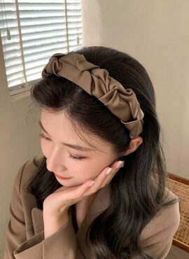 Brown Ruched Satin Hairband | Oh Joo In – Oh My Lord