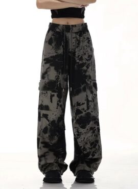 Grey Tie Dye Drawstring Pants | Kun – NCT