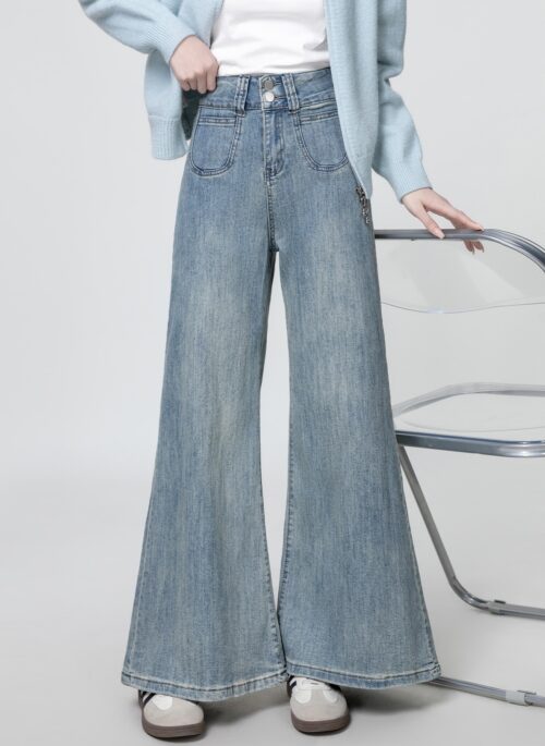 Light Blue High Waist Flared Jeans