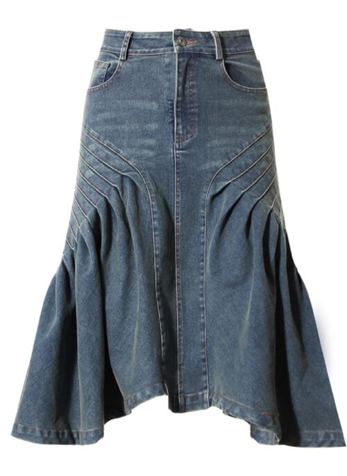 Blue Fishtail Mermaid Denim Skirt | Wendy – Red Velvet