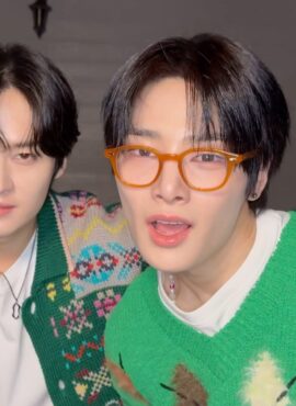 Caramel Brown Minimalist Glasses | Jeongin – Stray Kids